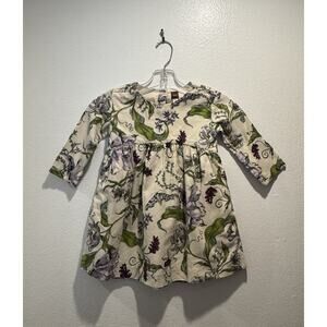 Tea Collection Dress Girls Size 3 Wallpaper Party Pockets Floral Cottagecore